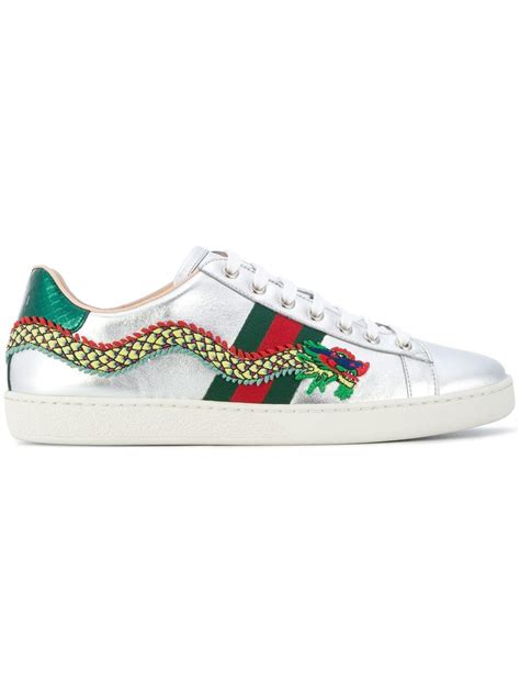 gucci sneakers dragon emroidered|Gucci ace embroidered shoes.